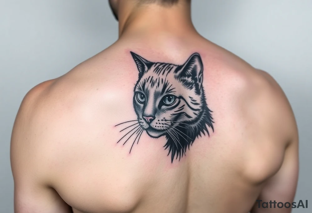 black cat tattoo idea