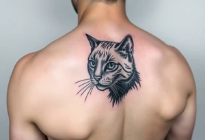 black cat tattoo idea