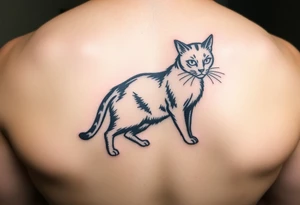 black cat tattoo idea