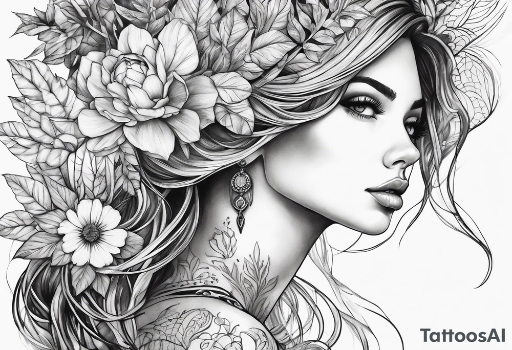 vegetative tattoo idea