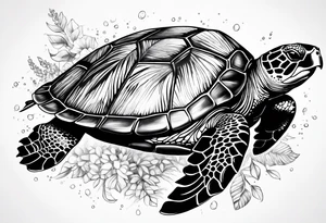 sea turtle tattoo idea