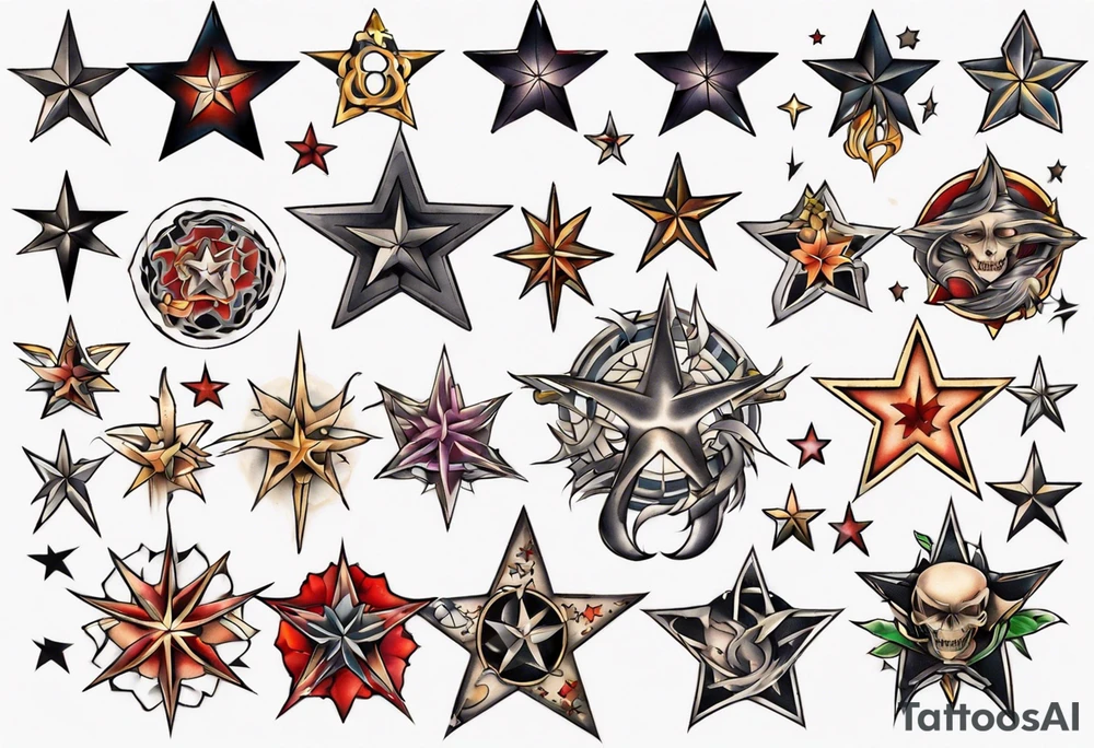 Star tattoo tattoo idea
