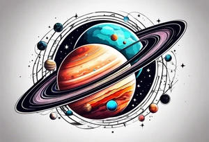 Planets tattoo idea