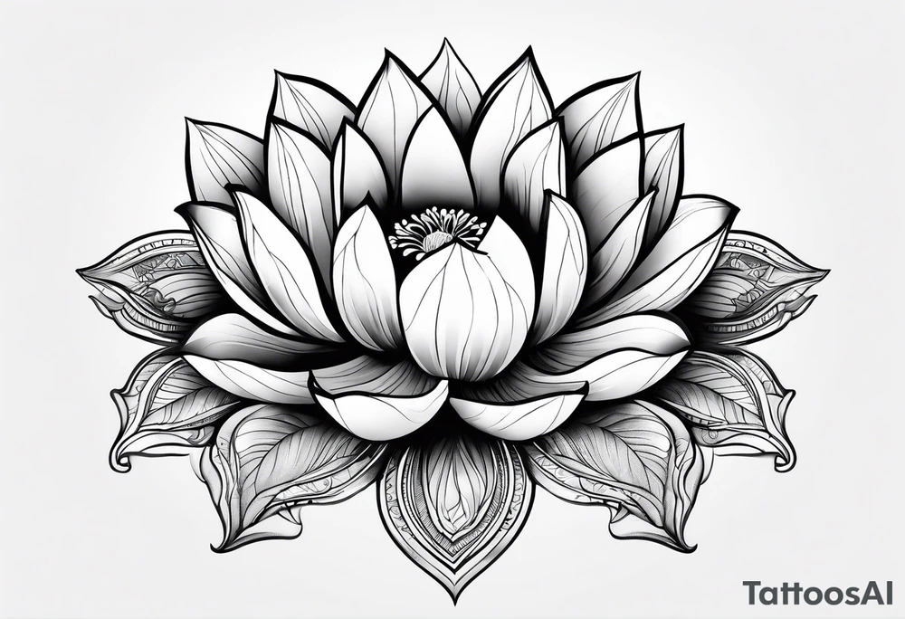 Floating lotus tattoo idea