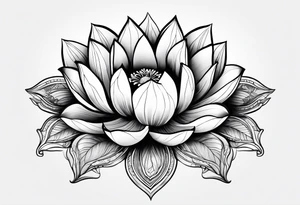 Floating lotus tattoo idea