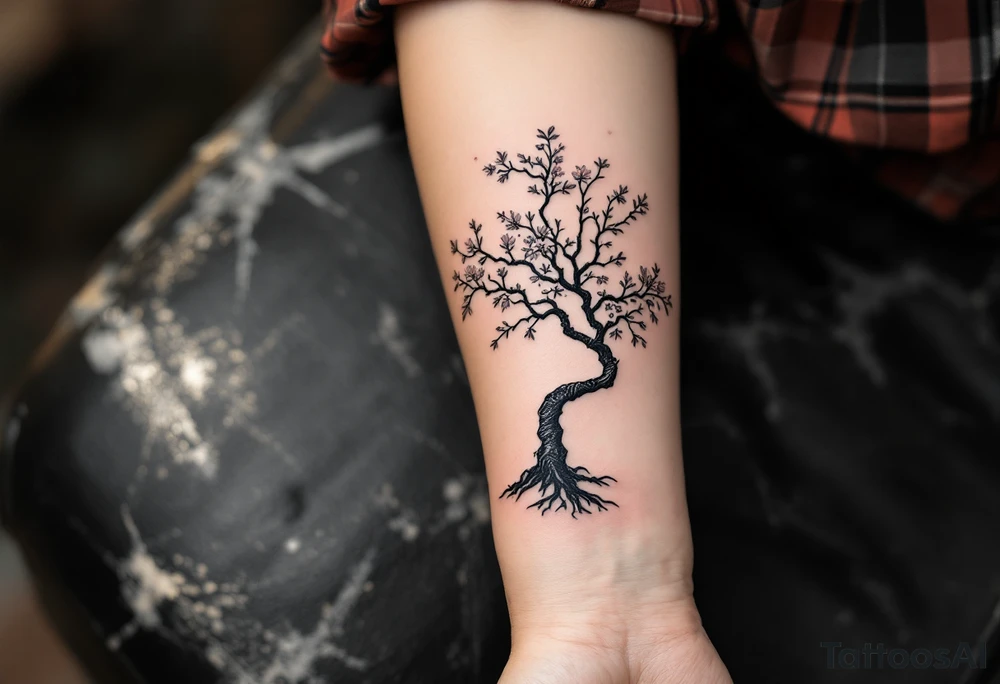 sakura tree tattoo idea