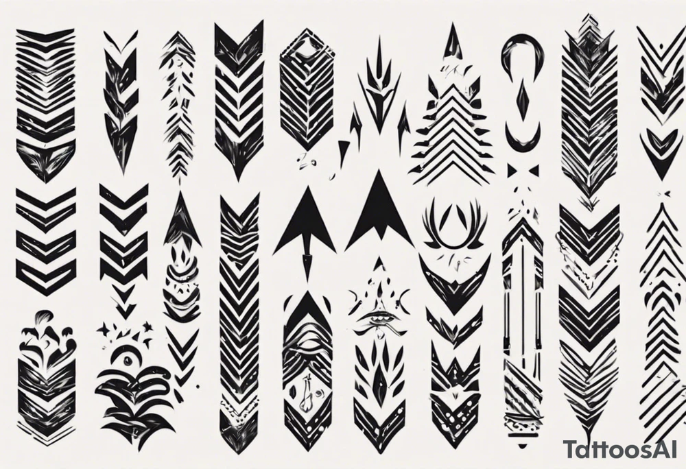 vintage chevron tattoo idea