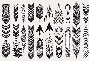 vintage chevron tattoo idea