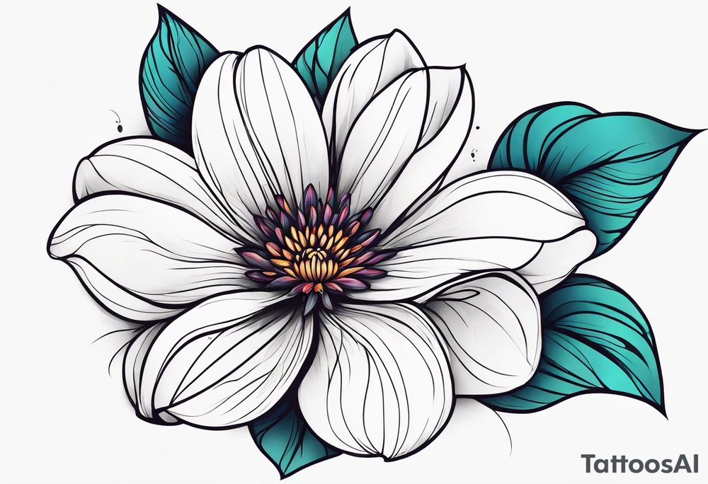Minimalist flower tattoo idea