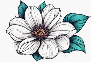 Minimalist flower tattoo idea