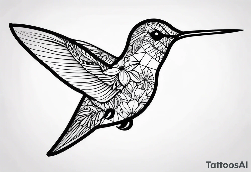 Hummingbird tattoo idea