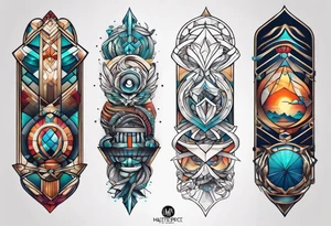 helical pier on knee tattoo idea
