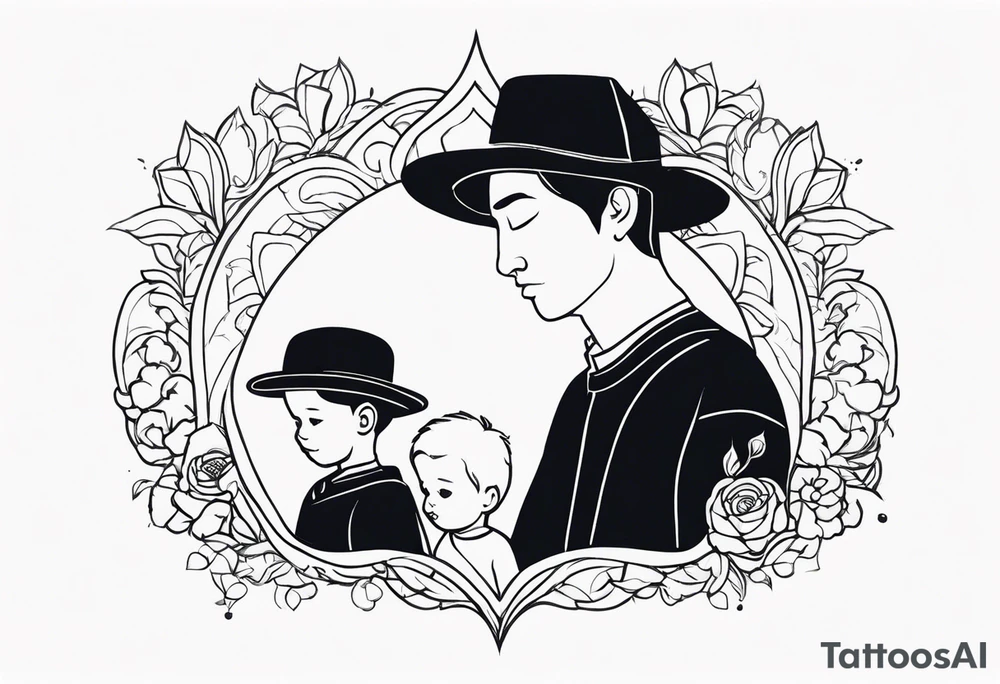 father children tattoo idea