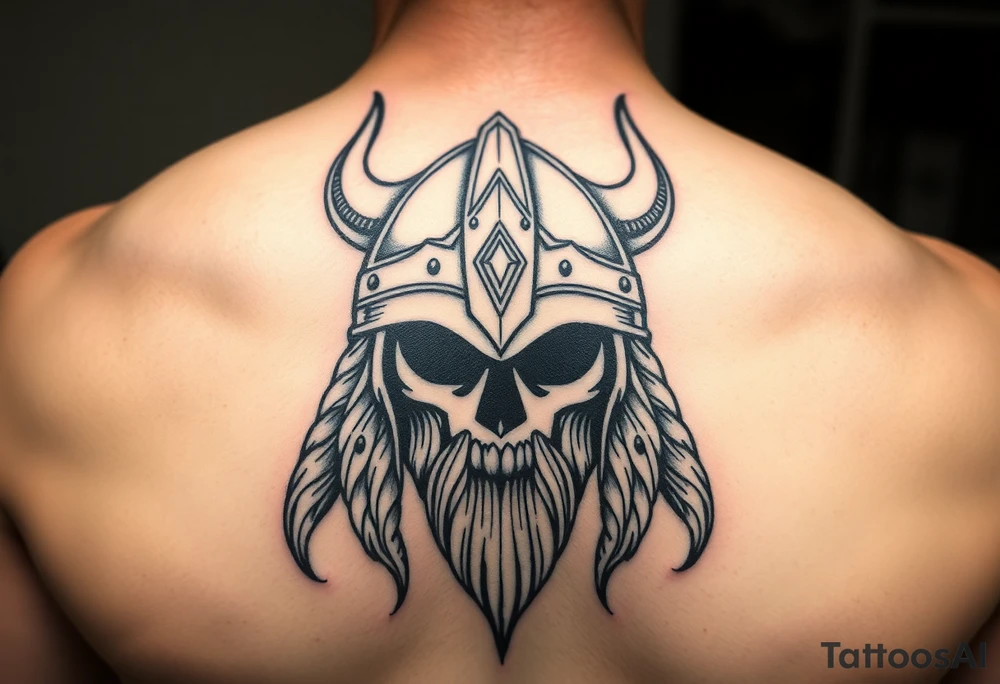 Larhe vikings helmet without face tattoo idea