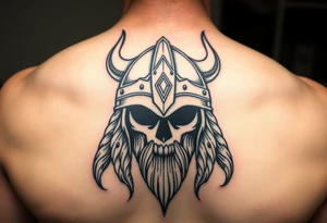 Larhe vikings helmet without face tattoo idea