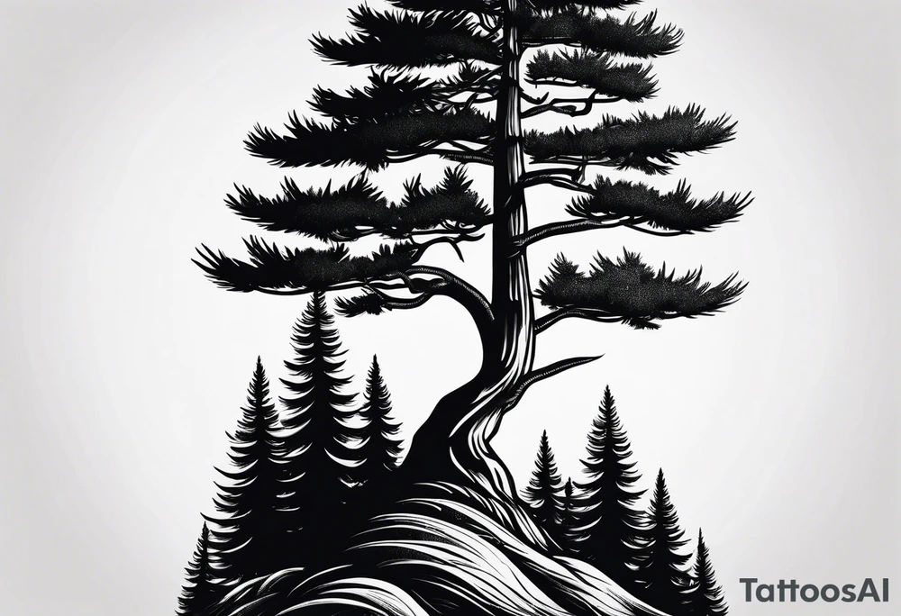 Small
Solo Pine tree
Silhouette tattoo idea