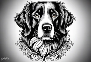 Golden retriever and border collie tattoo idea