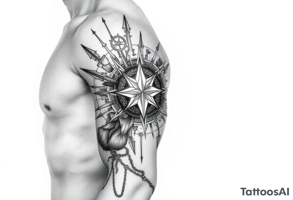 Symbol of a chaotic life with mental health struggles but I am now healing tattoo idea
