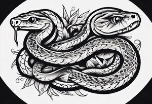 A snake wrapping a knife tattoo idea