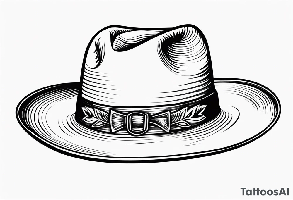 Cowboy hat tattoo idea