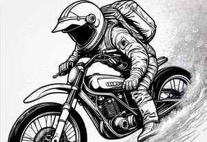 astronaut riding a bicycle tattoo idea