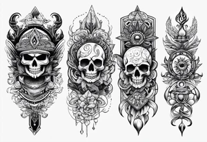 a bunch of ocultism signs tattoo idea
