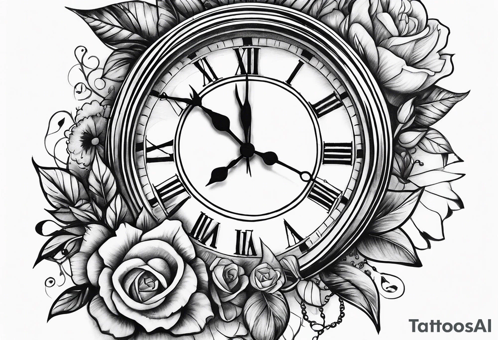 clock tattoo idea