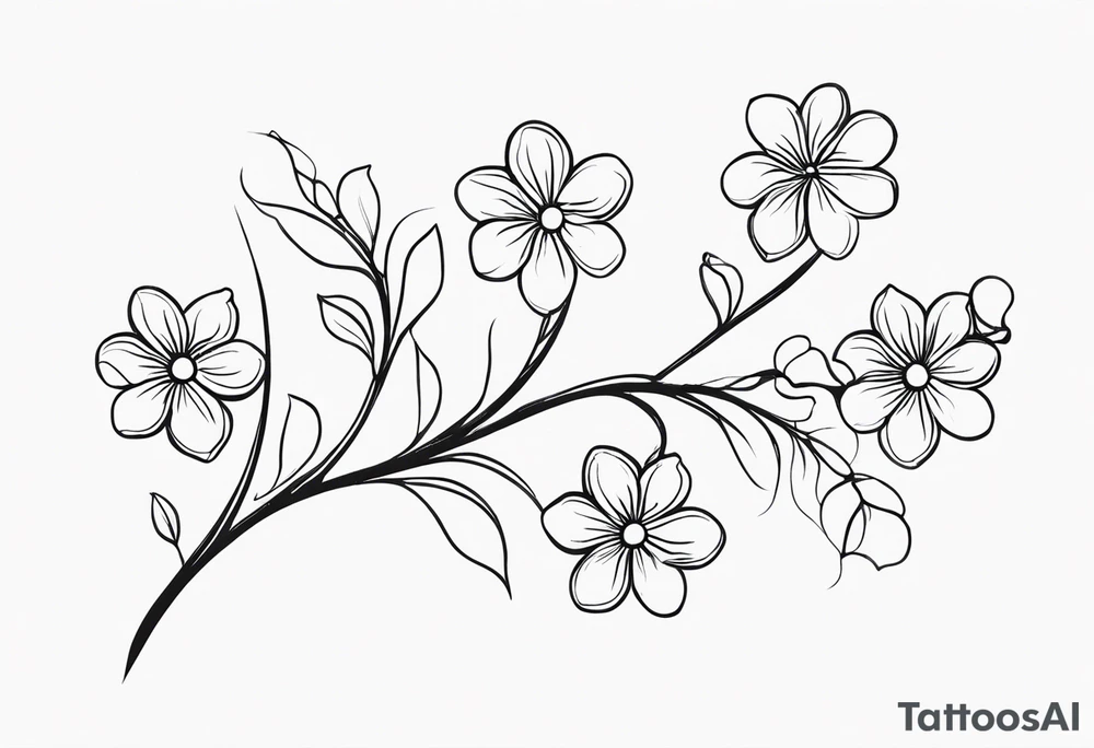 four flowers on a vine
alcoholics anonymous logo tattoo idea