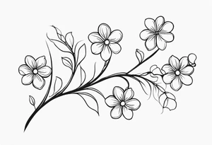 four flowers on a vine
alcoholics anonymous logo tattoo idea