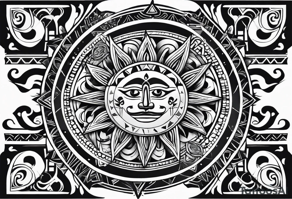Sun in the style of the inca (inti) tattoo idea
