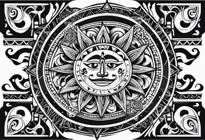 Sun in the style of the inca (inti) tattoo idea