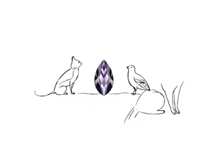 amethyst birthstone mother of 3 girls loves animals tattoo idea