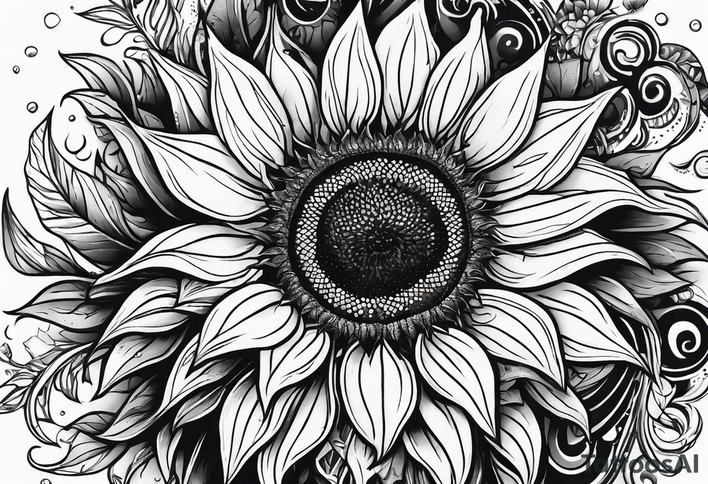 a doodle of a sunflower, with one bloodshot eye, and he's smoking a blunt tattoo idea a doodle of a sunflower, with one bloodshot eye, and he's smoking a blunt tattoo idea