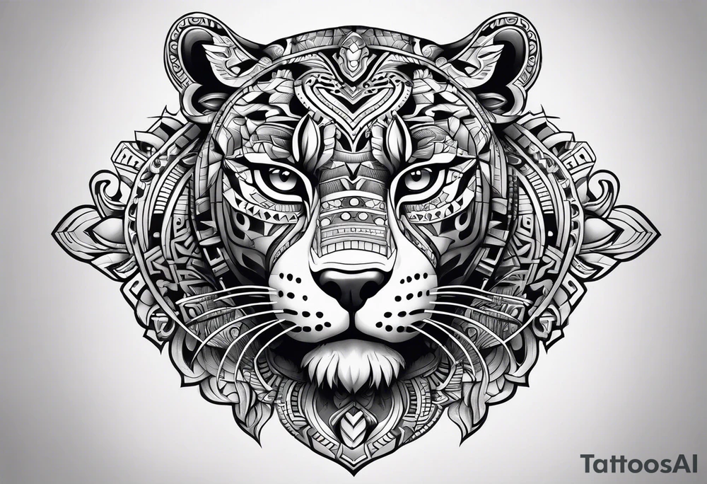 jaguar aztec tattoo idea