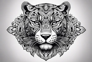 jaguar aztec tattoo idea