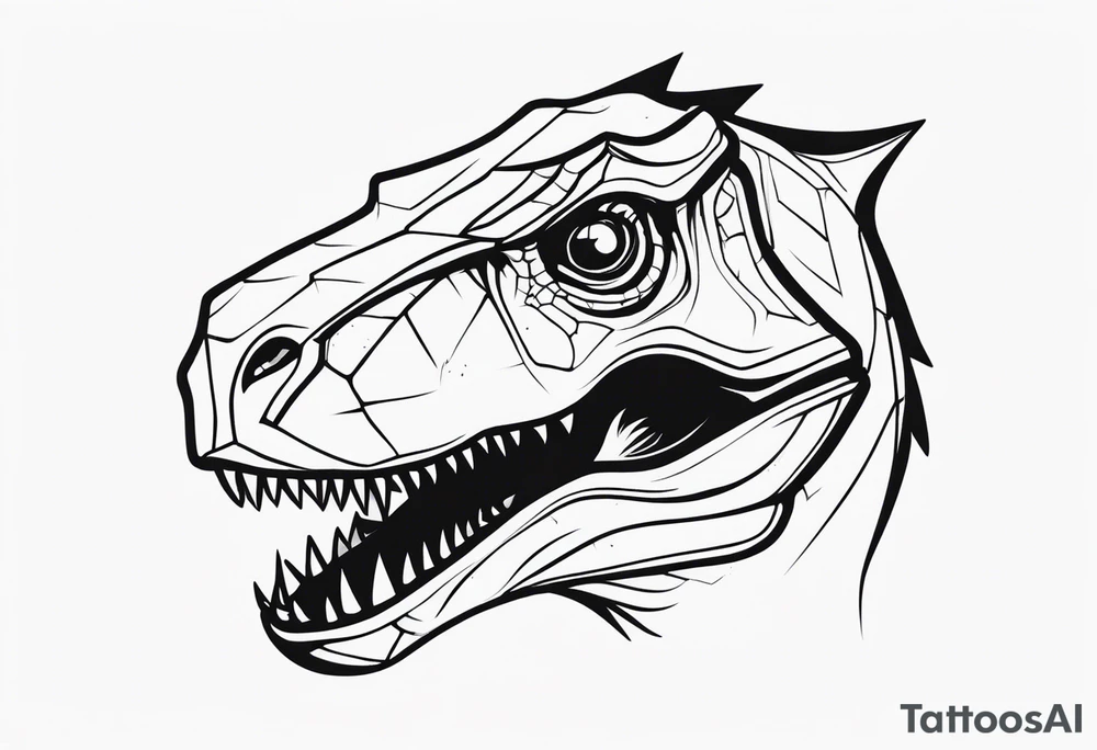 SCARY DINO tattoo idea