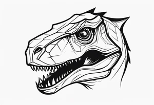 SCARY DINO tattoo idea