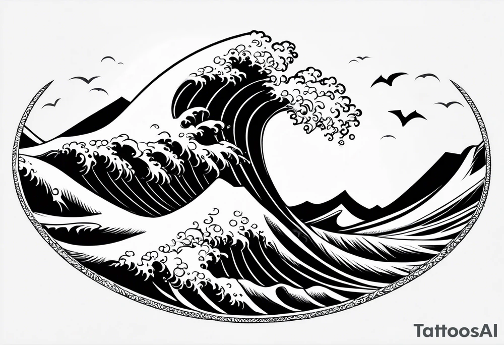 waves tattoo idea