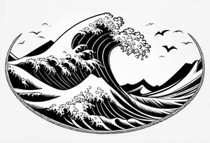 waves tattoo idea