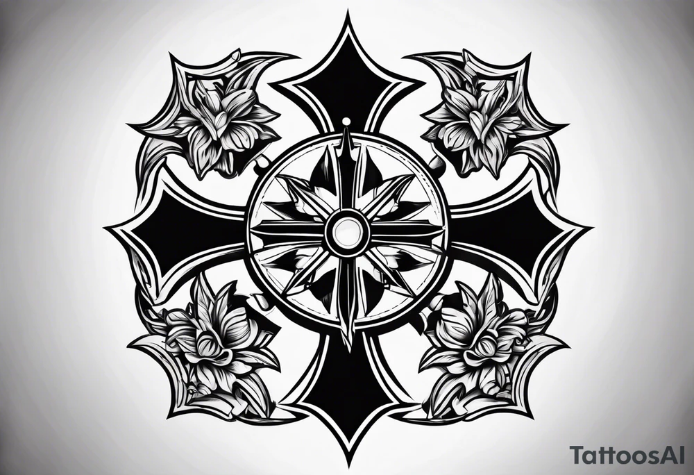 Maltese cross tattoo idea