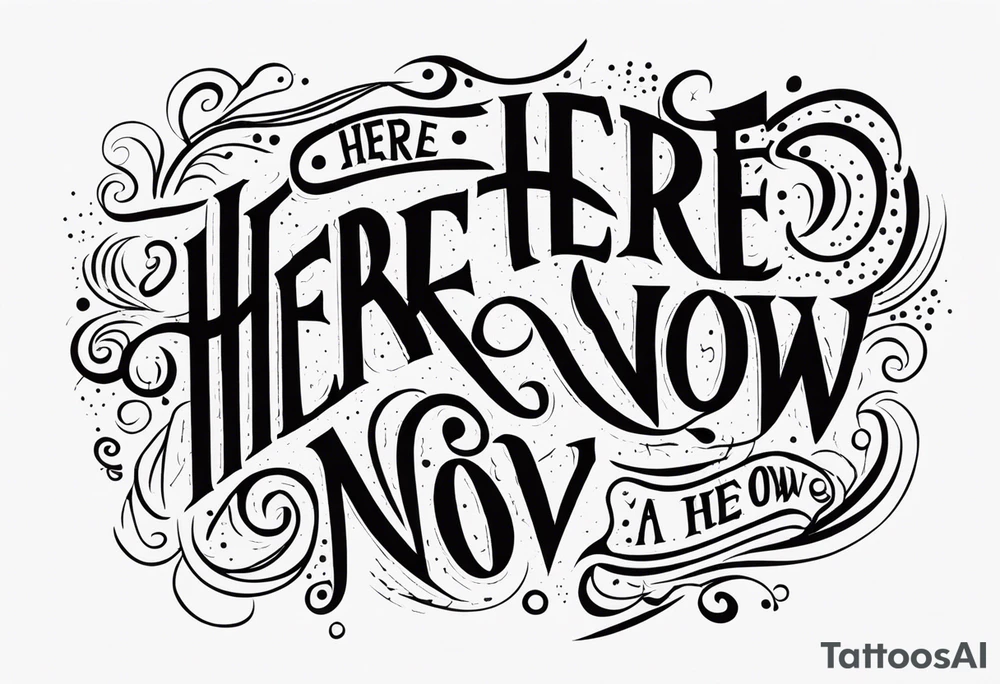 here and now tattoo idea