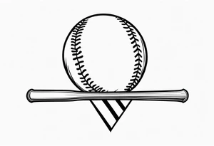 baseball and bat tattoo idea