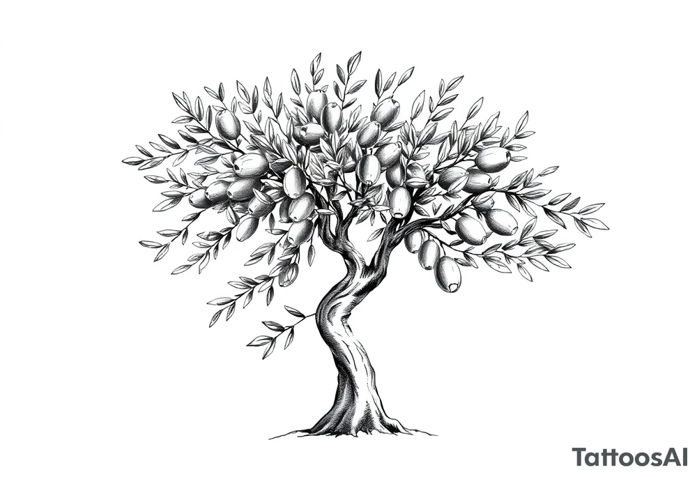 Olive tree tattoo idea