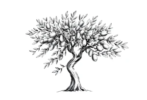 Olive tree tattoo idea