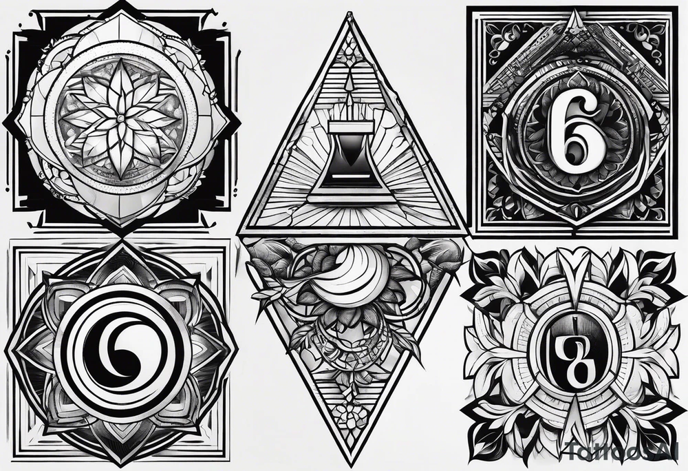 Generate a minimalistic symbol of sobriety tattoo idea