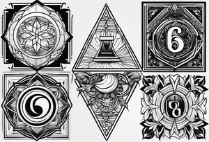 Generate a minimalistic symbol of sobriety tattoo idea