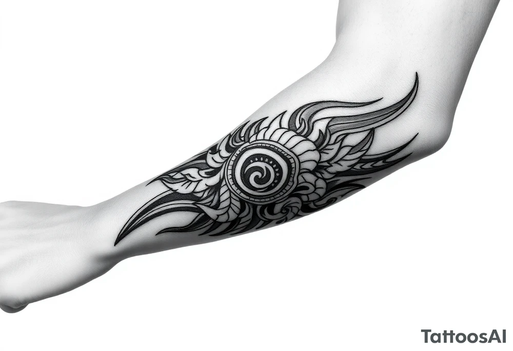 arawak Caribbean indo tribe tribal inspired half arm sleeve tattoo idea