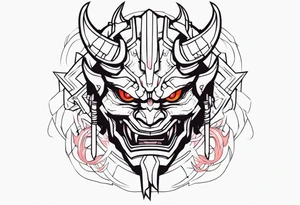 Cyber oni tattoo idea