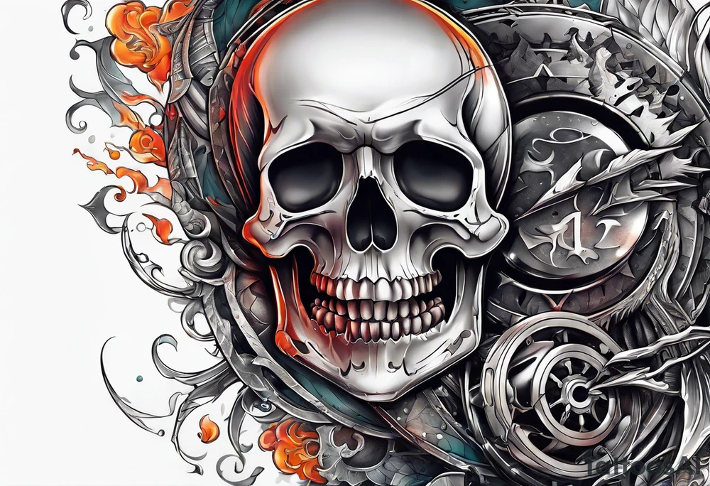 death pointing out tattoo idea