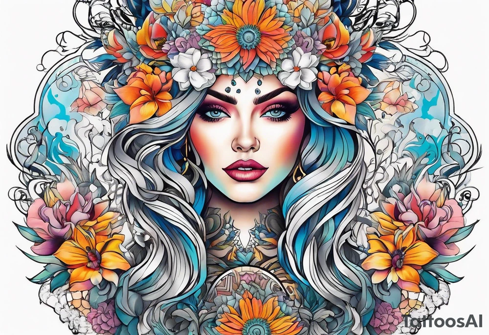 Woman tattoo idea